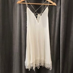 Sheer white slip dress